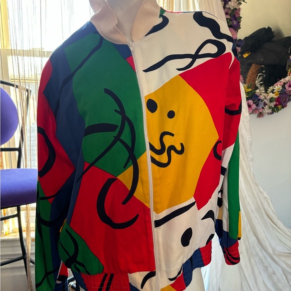 Jackets & Blazers - 80s abstract light weight jacket